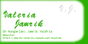 valeria jamrik business card
