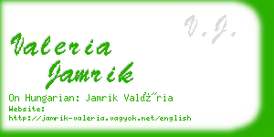 valeria jamrik business card